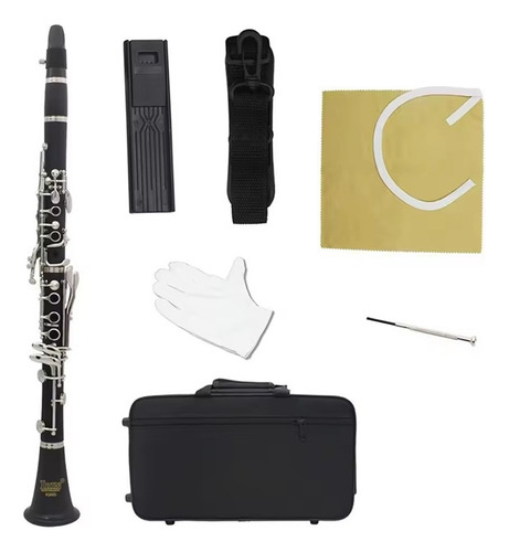 Clarinete 17 Llaves Principiante En Su Estuche Accesorios