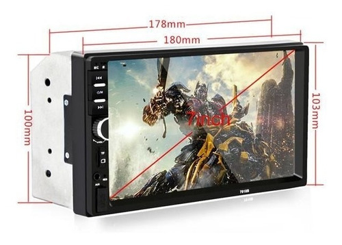 Radio Pantalla Slim 7'' 2 Din Touch Bluetoth Mp5 Usb Fm Auxv