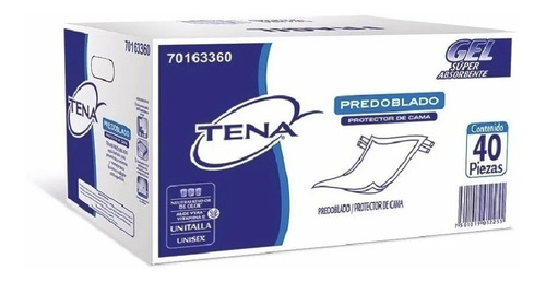 Tena Predoblado 40 Pz Protector De Cama Msi