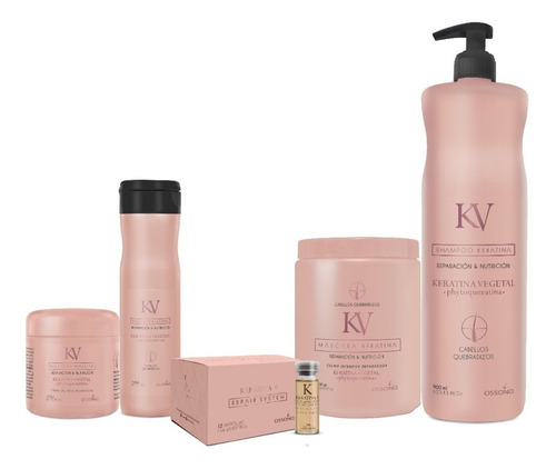 Combo Keratina Ossono Shampoo Mascara Ampolla