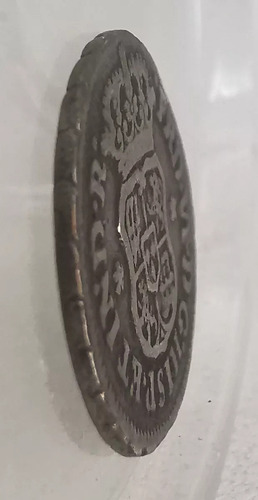 Moneda 1/2 Real Columnaria Plata Original 1751 Mexico Mo
