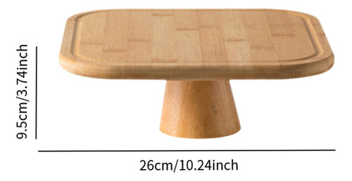 Plato Rectangular Para Pastel Con Soporte De Pedestal Para