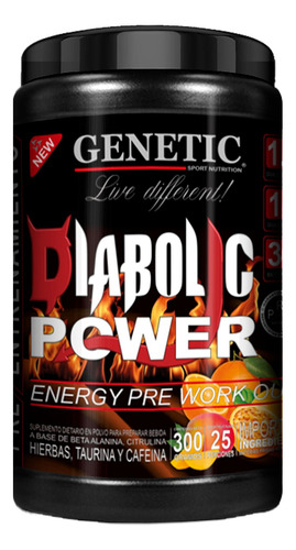 Fuerza Energía Potencia Pre Entreno 25 Serv Diabolic Genetic