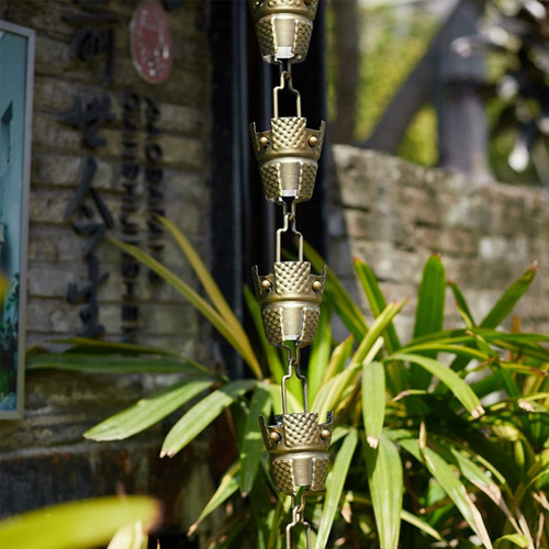 Coletor De Água Da Chuva Rain Chain, Desviador De Água Da