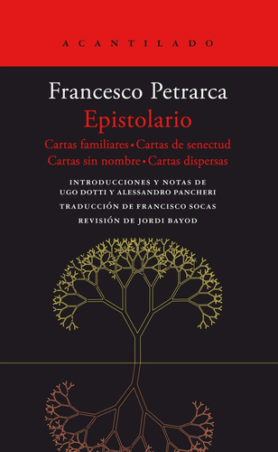 Epistolario, De Petrarca, Franceso. Editorial Acantilado En Español