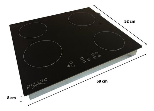 Kit Campana 60 Cm + Parrilla 4 Quemadores De Inducción 60 Cm