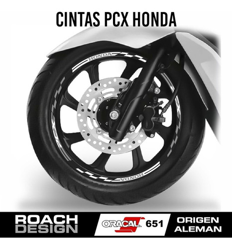 Cintas Para Llantas Honda Pcx 150 Race + Calcos Alas Honda