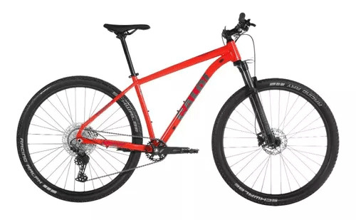 Mountain bike Caloi Explorer Pro 2023 aro 29 19" 11v freios de disco hidráulico câmbio Shimano Deore M5100 cor vermelho/cinza