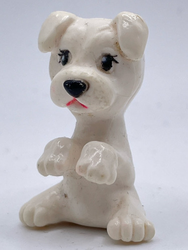Figura De Perro Perrito Blanco Parado Mascota De Barbie 4cms (Usado)