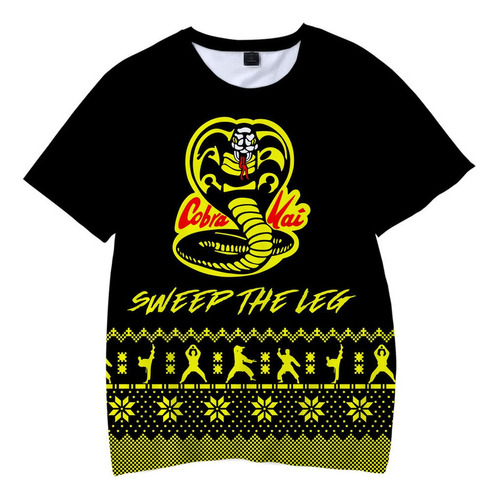 Hjb Karate Kid T-shirt Cobra Kai Manga Corta Para Hombre