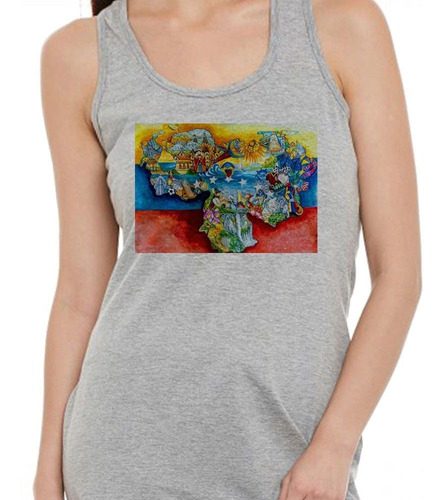 Musculosa Venezuela Mapa Bandera Dibujo Cultura