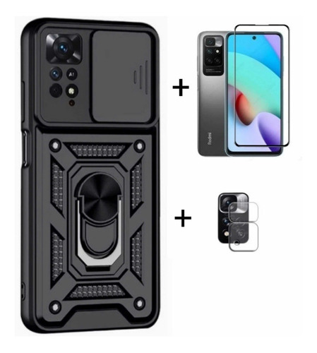 Carcasa Soporte Cam Xiaomi Note 11 4g/note 11s+mica+lam Cam