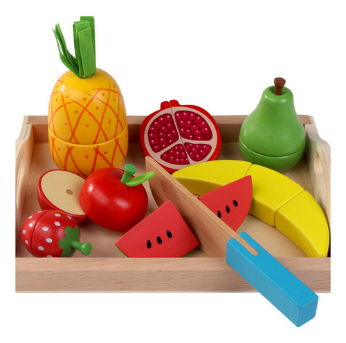 Mz Juguete Infantil De Madera For Cortar Frutas Magnético