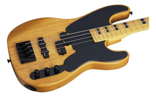 Schecter Model-t Session Bajo Eléctrico 4 Cuerdas Activo Color Natural Orientación De La Mano Diestro