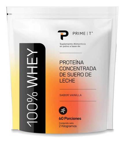 Proteína Whey 100 Primetech 2 Kg Vainilla 60 Porciones