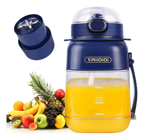 Portable Blender Yiniioioi 1000ml For Smoothies Blue