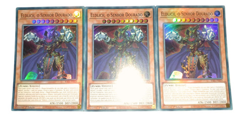 Yugioh 3x Eldlich , O Senhor Dourado Super Raros