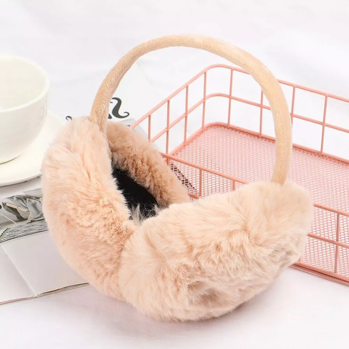. Orejeras For Mujer, De Peluche De Esquí De Color Sólido