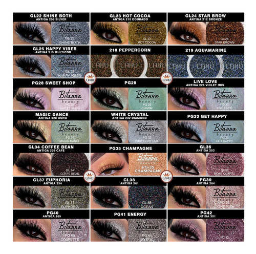 Imagem 4 de 9 de Glitter Pigmento Flocado Bitarra Asa De Borboleta Kit Com 2