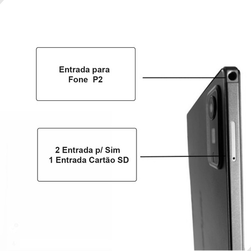 Tablet + Capa E Teclado 6gb Ram Tela10.1'' 128gb De Memória