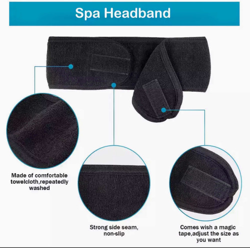 Banda Diadema Toalla Spa Facial Maquillaje Limpieza Cabello