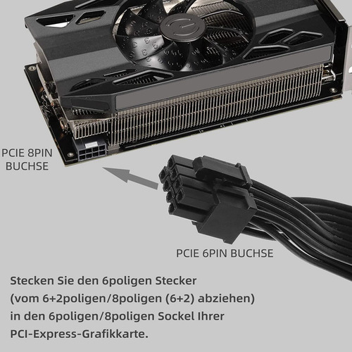 2 X Cpu Atx De 8 Pines Macho A Doble Pcie De 8 Pines (6+2) M