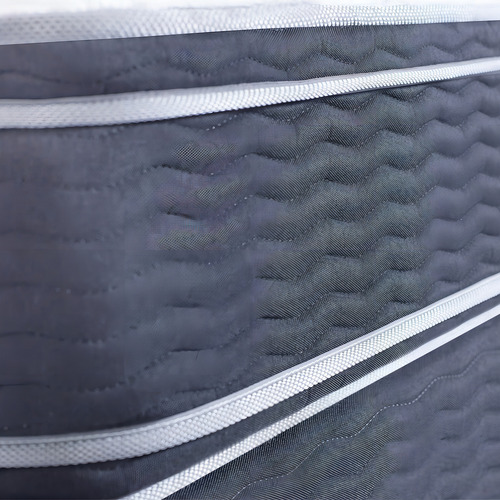Inducol Nimbus Visco colchón 1 Plaza 80cm x 190cm espuma de alta densidad con doble pillow color negro y gris claro