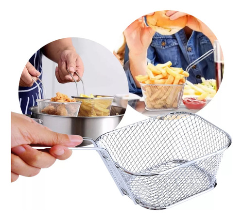 Canasto Freidor Acero Inoxidable Papa Frita Cocina Personal