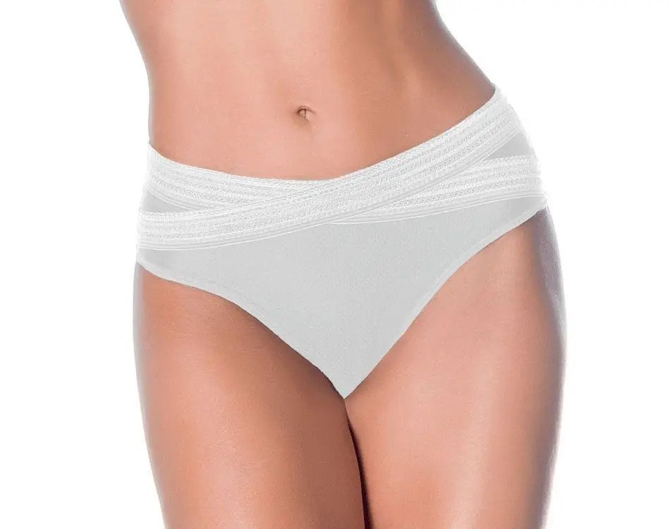 Calcinha Cintura Alta Moda Íntima Nayane Rodrigues Cor Branco Tamanho G