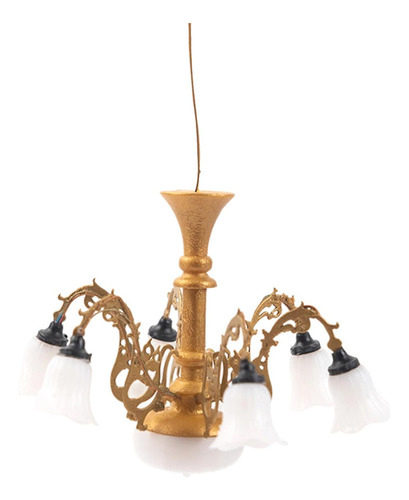 Lámpara De Araña A Escala 1/87, 3v/12v, Mesa De Dorado