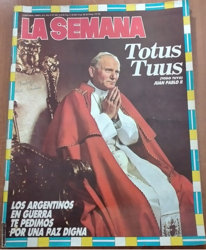 Revista La Semana N°293  10/06/1982  Juan Pablo Segundo