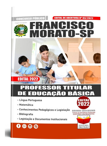Apostila Francisco Morato Sp Professor Titular De Educação Básica Atualizada Pronta Entrega Concurso