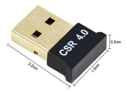 Imagen 6 de 10 de Adaptador Bluetooth Usb Receptor Nano V 4.0 Pc Notebook