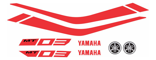 Adesivo Faixa Yamaha Mt-03 Vermelho Refletivo 2019/2020 M3vm