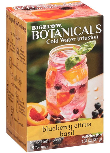 Té Bigelow Botanicals Infusion Blueberry Citrus Basil 18pzs 