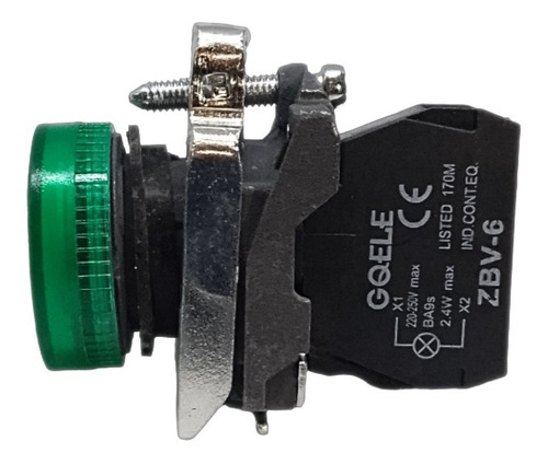 Luz Piloto Verde 22mm Con Led Ba9s (caja 10 Pz) Qgele