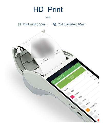 Terminal Escaner Codigos Qr Impresora Wifi Gsm Bluetooth V2