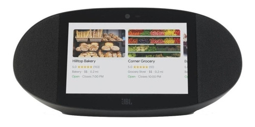 Imagen 1 de 4 de Bocina inteligente JBL Link View con asistente virtual Google Assistant, pantalla integrada de 8" black 100V/240V