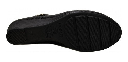 Imagem 3 de 3 de Bota Cano Baixo Ziper Anabela Modare 7048 211 Ultra Conforto