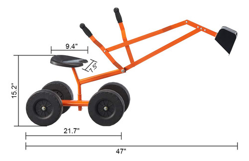 Excavadora De Juguete Para Niños Con Asiento Giratorio 360