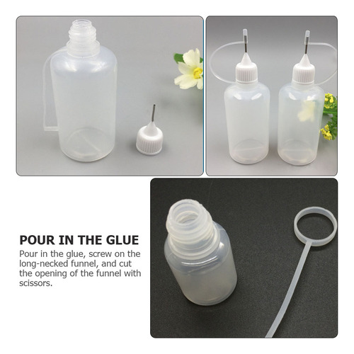 10 Botellas Multiusos Con Punta De Aguja Para Exprimir, Pega