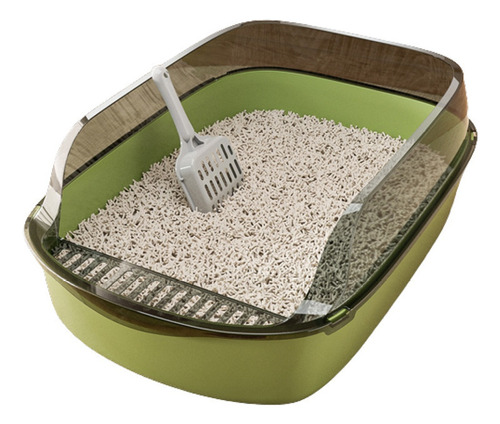 Caja De Arena Para Gatos Semicerrada Grande Con Valla Alta