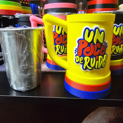 Vaso Shopero Lau Modal 470 Ml - Cumbia , Futbol Vario Un Poco De Ruido Amarillo