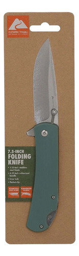 Navaja Cuchillo Ozark Trail 6971 Con Clip Verde Claro