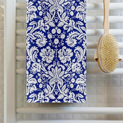 Toalla Elegante 3d Rosa Azul Y Blanco, 15 X 56 Cm