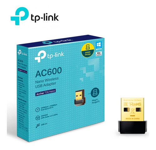 Adaptador Usb Wifi Tp-link Ac600 Archer T2u Nano Dual Band