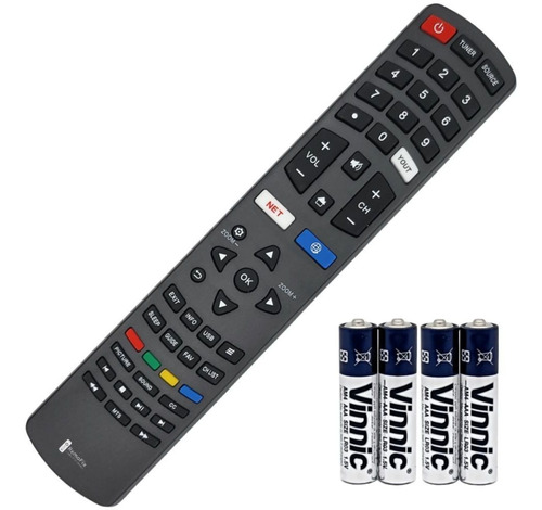 Control Remoto Remofix Smarttv Pilas Compatible C/ Daewoo U6