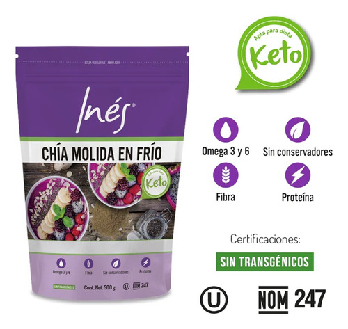 Chía Molida Inés En Frío 500g