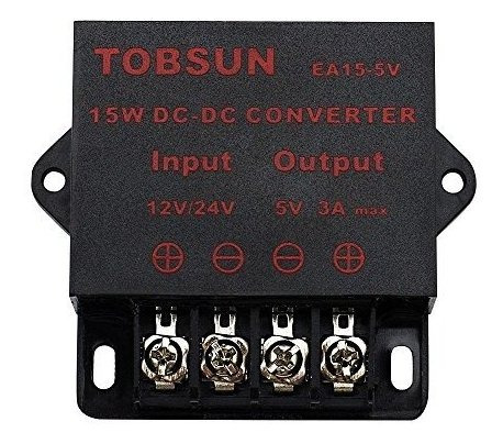 Imagen 1 de 3 de Epbowpt Dc 12v 24v A Dc 5v 3a 15w Convertidor Regulador De