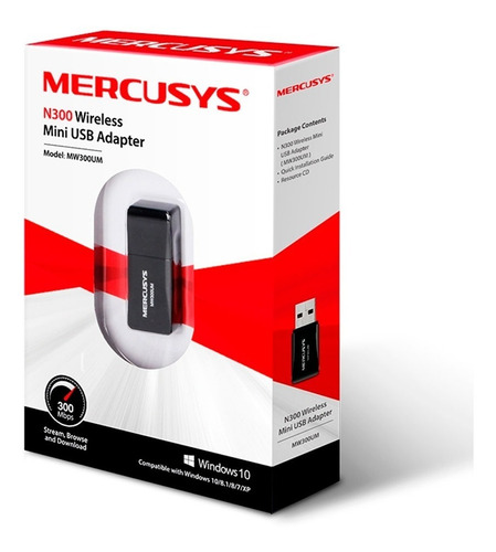 Imagen 5 de 6 de Adaptador De Red Extensor Wifi Usb 300mbps Mw300um Mercusys